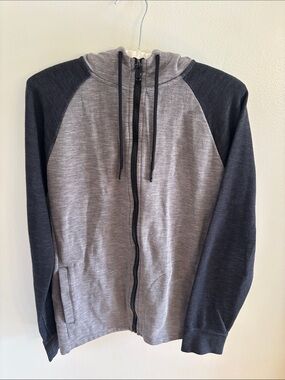 Tony Hawk Gray and Black Zip-Up Hoodie Sweater